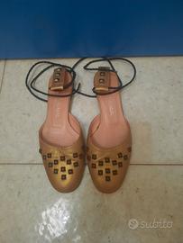 Ballerine dorate Atelier Mercadal