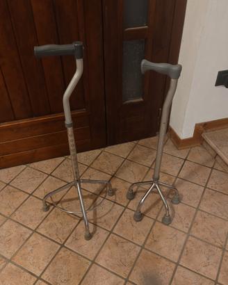 Bastone tripode e quadripode regolabili in allumin