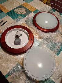 2 lampadari plafoniere legno