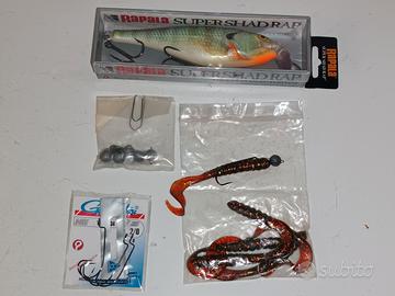 RAPALA SUPER SHAD-RAP + BROWN WORMS