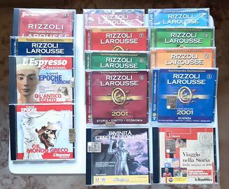 14 cd Rom per PC Enciclopedia Rizzoli Larousse 