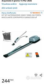 automazione garage a contrappesi 