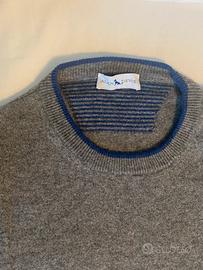 Maglione grigio in lana misto cashmere,