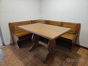 Tavolo da cucina con angolo cassapanca "Del tongo"