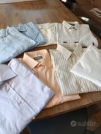 14 camicie uomo, manica lunga, tessuti di qualità.