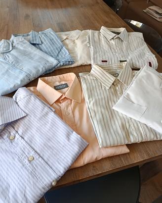 14 camicie uomo, manica lunga, tessuti di qualità.