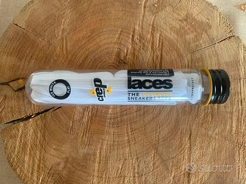 Lacci scarpe bianchi Crep Protect Ice White Flat