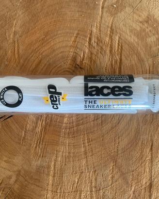 Lacci scarpe bianchi Crep Protect Ice White Flat