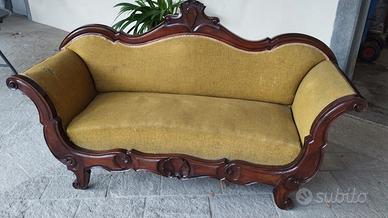 divanetto luigi filippo in noce
