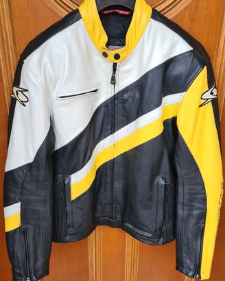 Giubbotto moto in pelle tg48