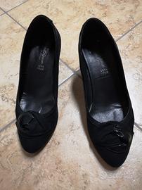 Décolleté camoscio nero