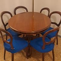 tavolo antico inglese 6 sedie