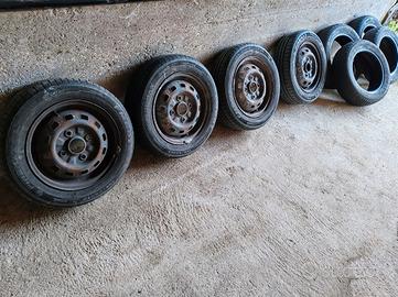 4 Gomme Estive su cerchi R13 + 4 Gomme M+S 4 stag.