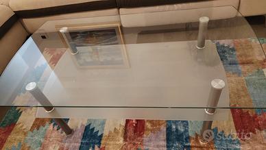 Tavolino cristallo molato