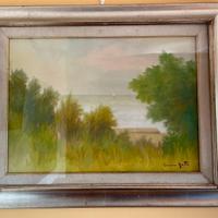 Quadro paesaggio marino firmato Vincenzo Gatto