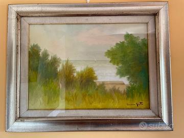 Quadro paesaggio marino firmato Vincenzo Gatto