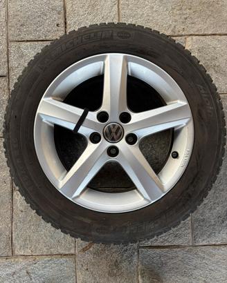4 Cerchi VW originali Aspen 15” (Polo V) + gomme