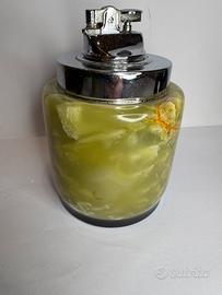 Accendino portasigarette da tavolo in onice 1960