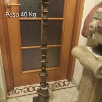 Antico Candeliere in Bronzo XIX°Sec.Arte Sacra 