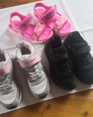 Set di 2 paia scarpe Kappa e 1 sandalo Chicco n.28