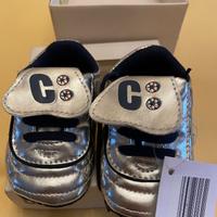 Chicco scarpine argento NUOVE mis 18 neonati
