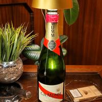 Lampada da tavolo su bottiglia Champagne Mumm