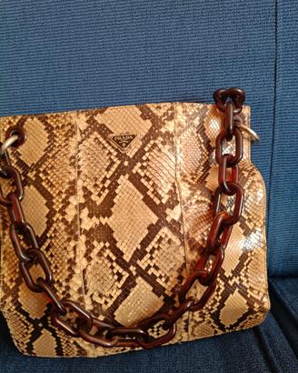 Borsa Prada originale in pelle di serpente con cat