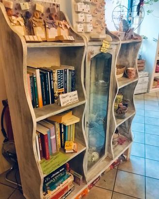 libreria vintage bianco shabby 