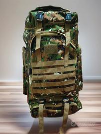 zaino outdoor 70 l verde mimetico. nuovo