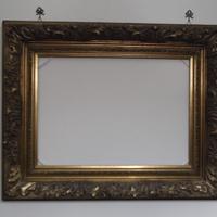 Cornice in legno dorata con decorazioni cm.100x80