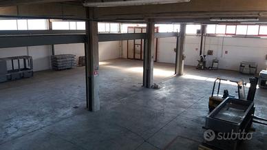 Capannone con ampia area fronte strada