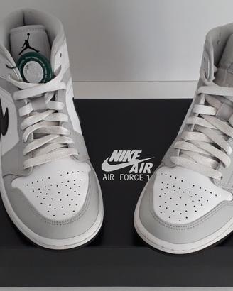 Air Jordan 1 Mid Light Smoke Grey Black (W)