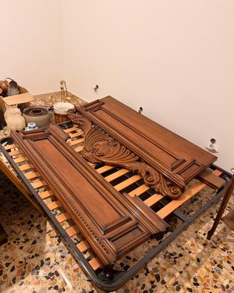 Porta materasso con doghe e tastiere vintage