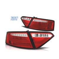 FANALI PER AUDI A5 07-11 LIGHT BAR ROSSO CROMATO