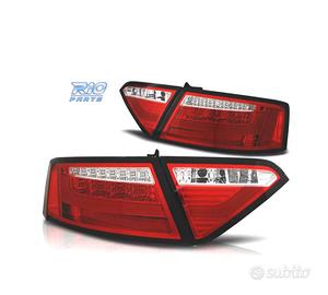FANALI PER AUDI A5 07-11 LIGHT BAR ROSSO CROMATO