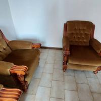  salotto in velluto verde