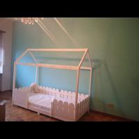 lettino in legno+materasso Emma