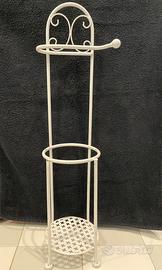 Portacarta in metallo bianco