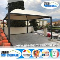 Gazebo copertura 6x6 professionale certificato pvc