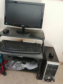 Mobile porta computer e stampante quattro  ripiani