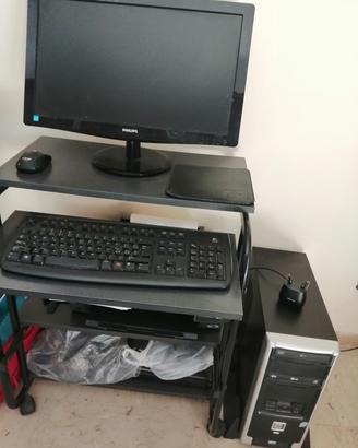 Mobile porta computer e stampante quattro  ripiani