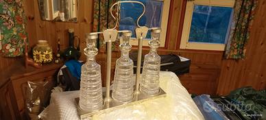 tantalus trittico antiche bottiglie liquore 