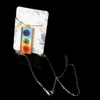 COLLANA ARTIGIANALE CON FIORI IN RESINA