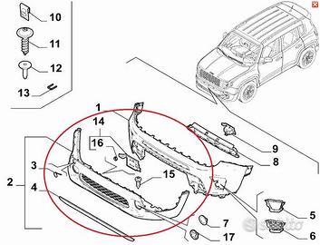 Paraurti Anteriore Jeep Renegade