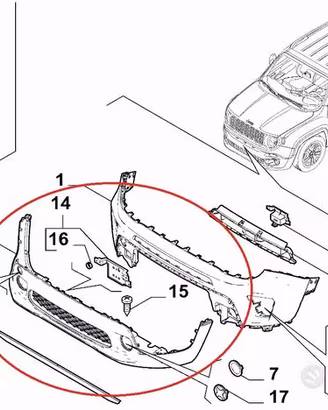 Paraurti Anteriore Jeep Renegade