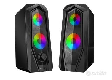Speaker OvBoost usb 2.0 black RGB SPRGB2 3watt X2