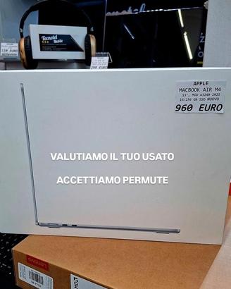Macbook air m4 nuovo 256gb