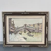 Quadro acquarello Ponte Rialto Venezia