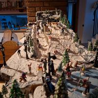 diorama lemax pista da sci  e pattinaggio mobile