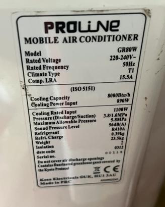 Climatizzatore portatile proline
